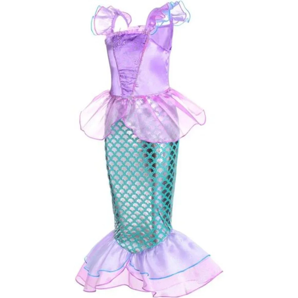 Little Girls Mermaid Princess Costume for Girls Dress Up Party with‎